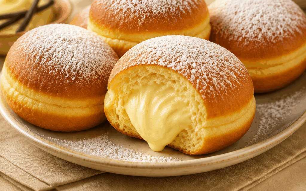 Verlockendes Rezept für Berliner Pfannkuchen mit Vanillecreme, das Sie probieren müssen!