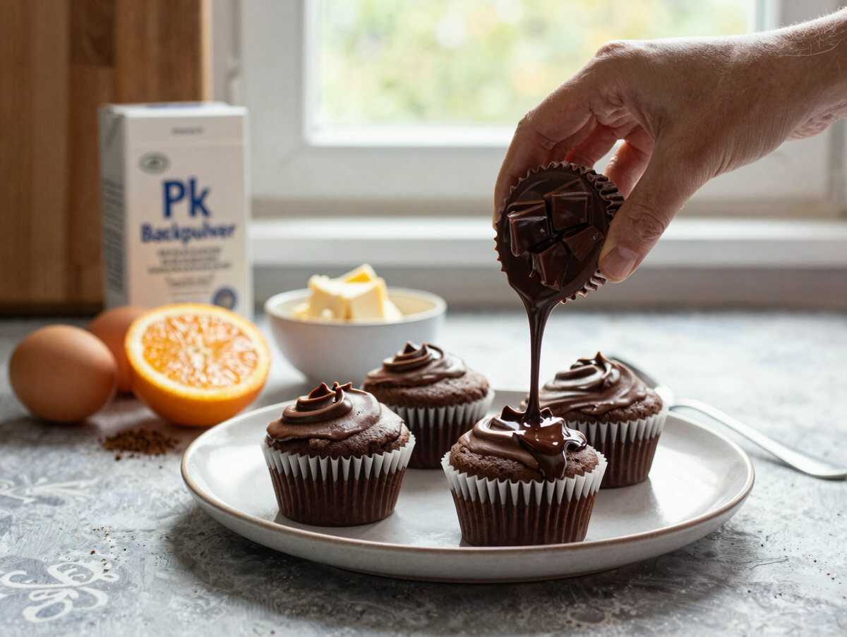 Verlockendes Rezept für himmlische Schoko-Cupcakes! – während der Zubereitung