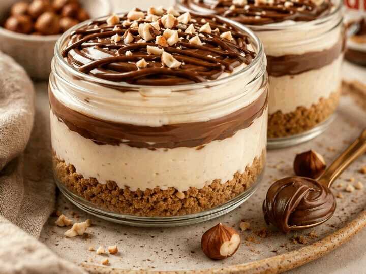 Verlockendes Rezept: Nutella-Käsekuchen im Glas – Ein Muss für Dessertliebhaber!