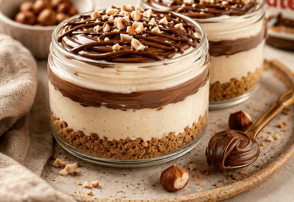 Nutella-Käsekuchen im Glas