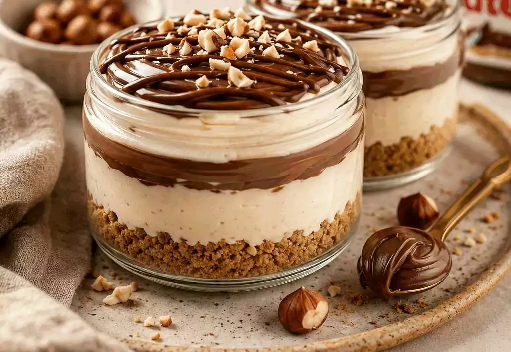 Nutella-Käsekuchen im Glas