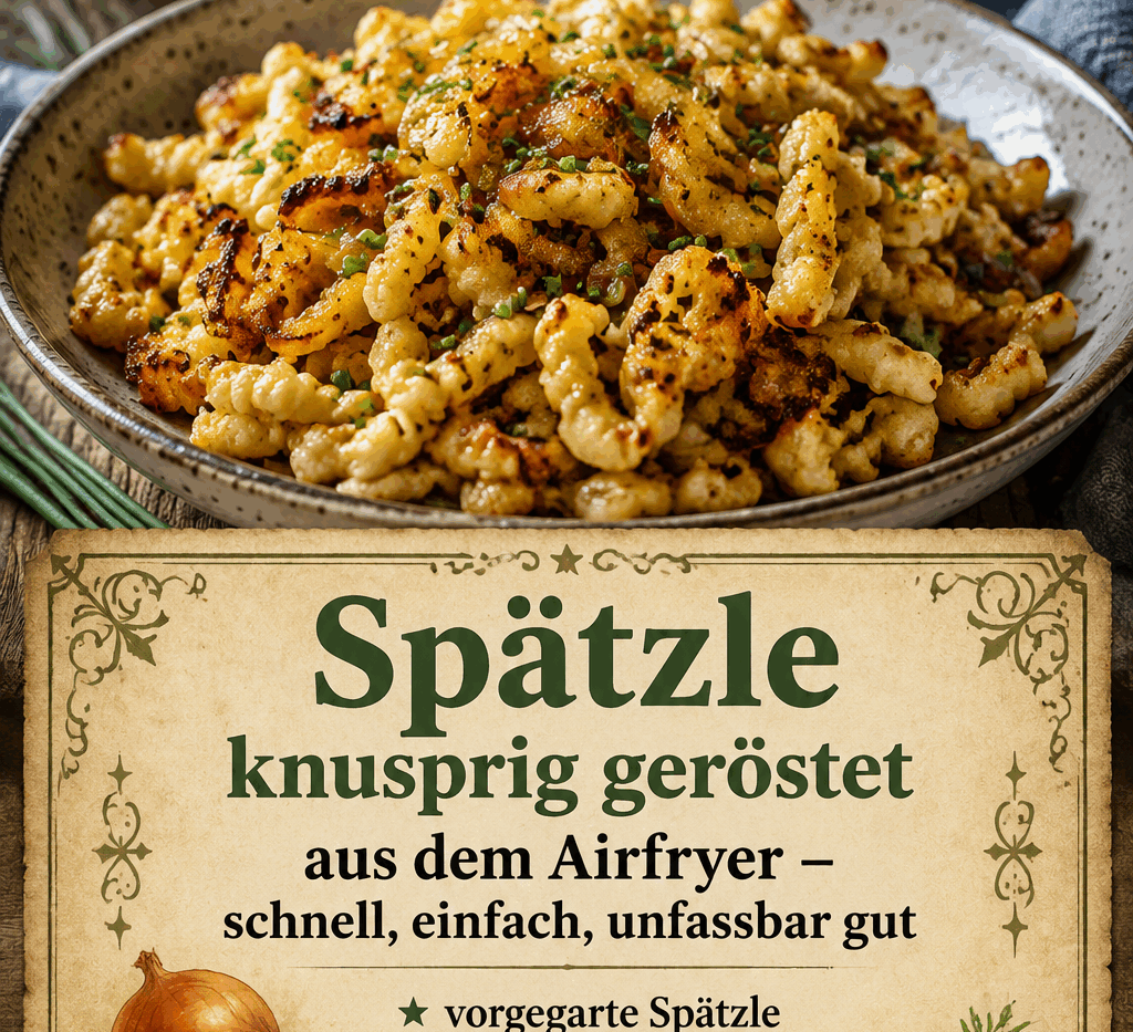 Spätzle knusprig geröstet aus dem Airfryer – schnell, einfach, unfassbar gut