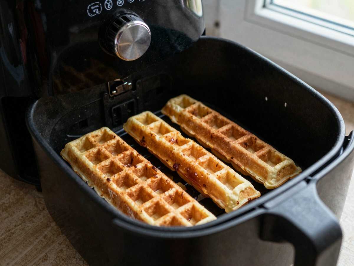 Waffel-Sticks aus dem Airfryer, das Soulfood für gemütliche Tage – während der Zubereitung