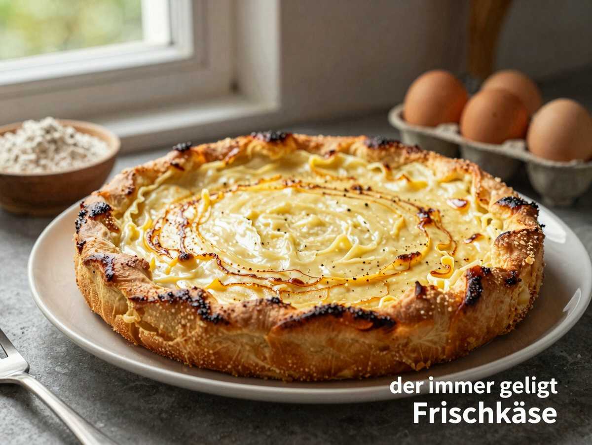 Wattekuchen der immer gelingt mit 250g Frischkase – während der Zubereitung