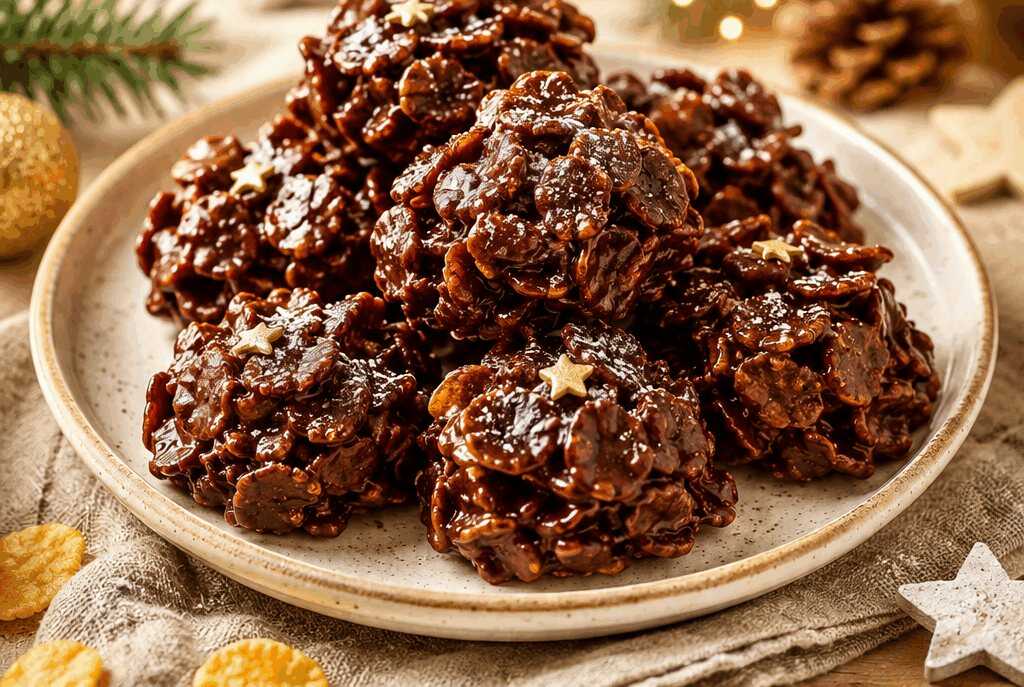 Weihnachtliche Cornflakes-Kekse