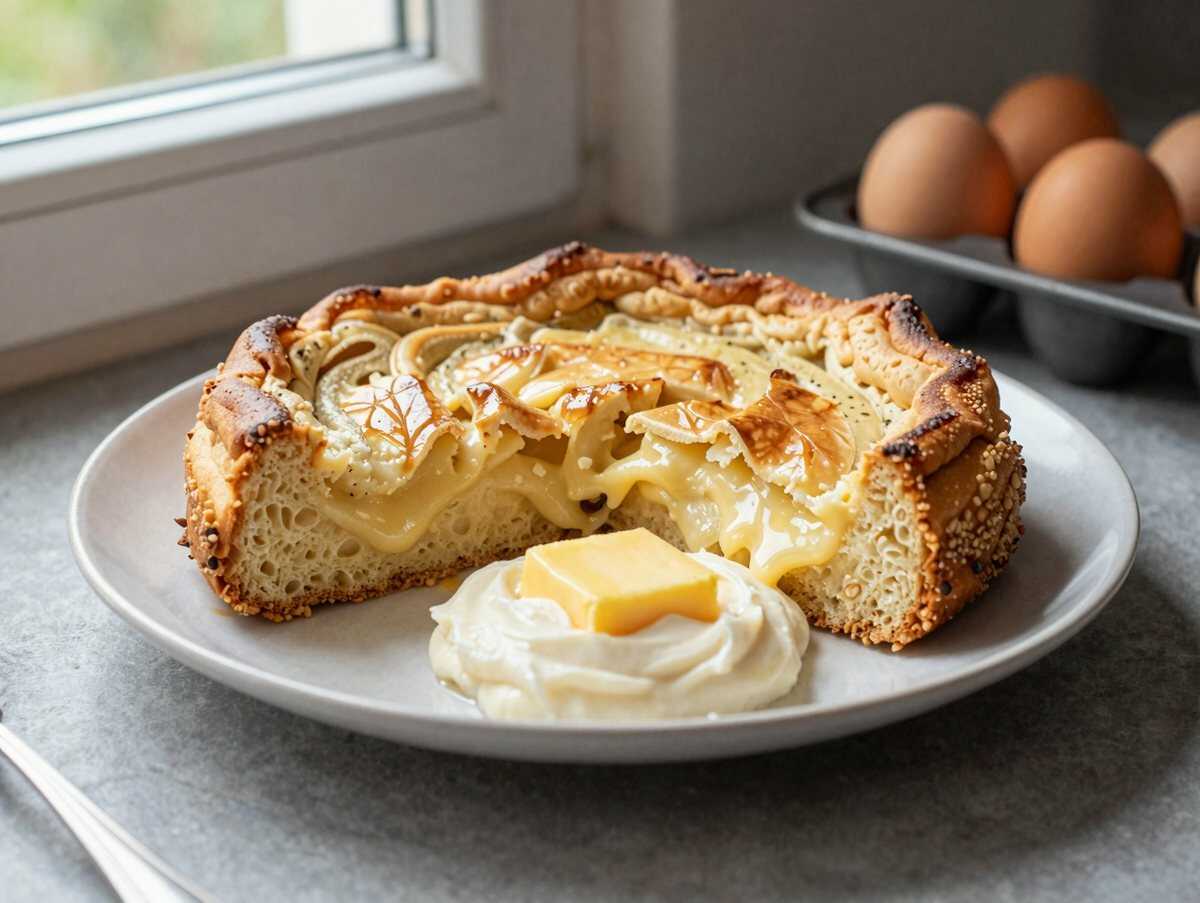 Weihnachtlicher 10 Minuten Quark Schneekuchen mit Pudding – während der Zubereitung