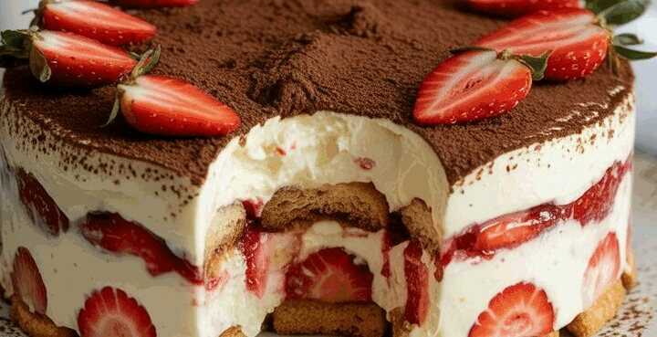 Weihnachtliches Erdbeer Tiramisu in 10 Minuten schon bereit