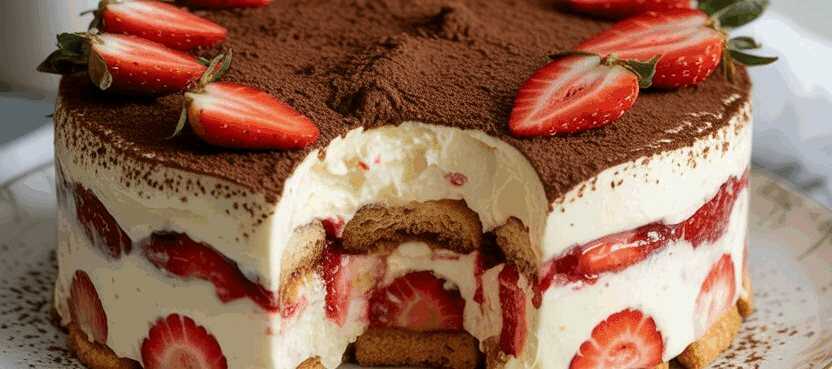 Weihnachtliches Erdbeer Tiramisu in 10 Minuten schon bereit