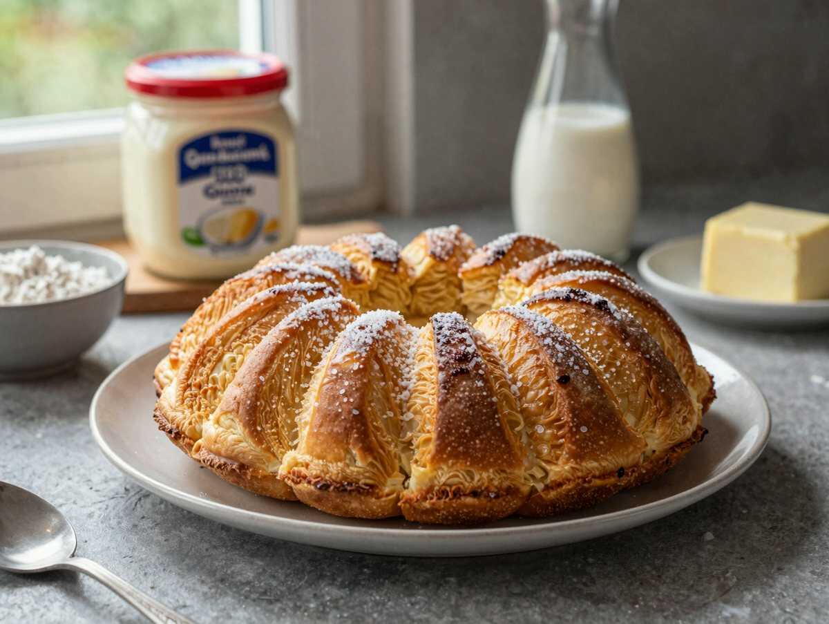 Weihnachts Quark Gugelhupf mmit 500g Quark, immer ein Muss! – während der Zubereitung