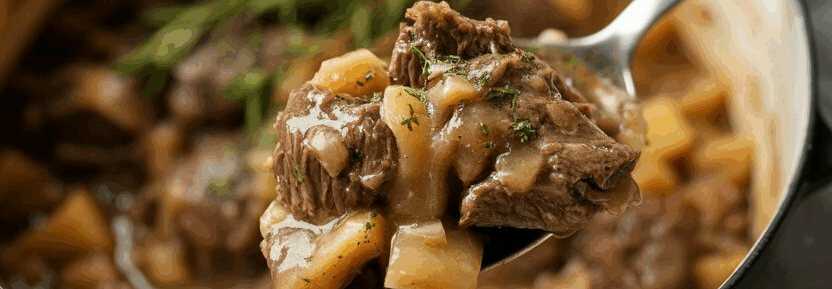Weihnachts Schmorbraten mit 1 kg Rindfleisch und Knoblauch! – so sieht es fertig aus