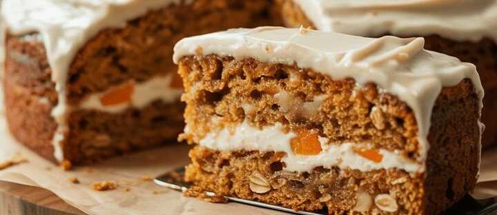 Wenn du Haferflocken und Karotten hast, mach einen Kuchen!