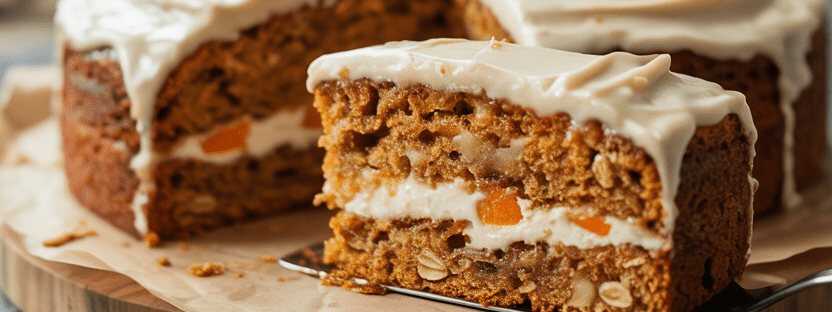 Wenn du Haferflocken und Karotten hast, mach einen Kuchen!