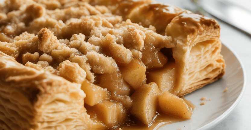 Wenn Sie Blätterteig haben, reibe einfach 3 Äpfel und das Dessert ist in 10 Minuten fertig!
