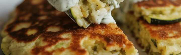 Wie geil ist das denn Zucchinipuffer mit Knoblauch-Tzatziki
