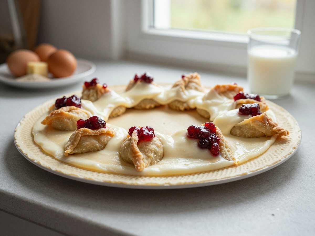 Windbeutel-Sahne Torte mit Rote Grütze: Ein unwiderstehliches Rezept, das du probieren musst! – während der Zubereitung