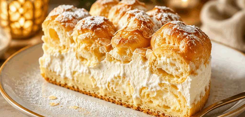 Windbeutelkuchen: So cremig, dass er förmlich im Mund schmilzt! – so sieht es fertig aus