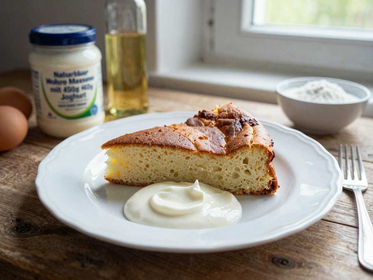 Wolkenkuchen ohne Mehl mit 450g Joghurt, superlecker! – während der Zubereitung