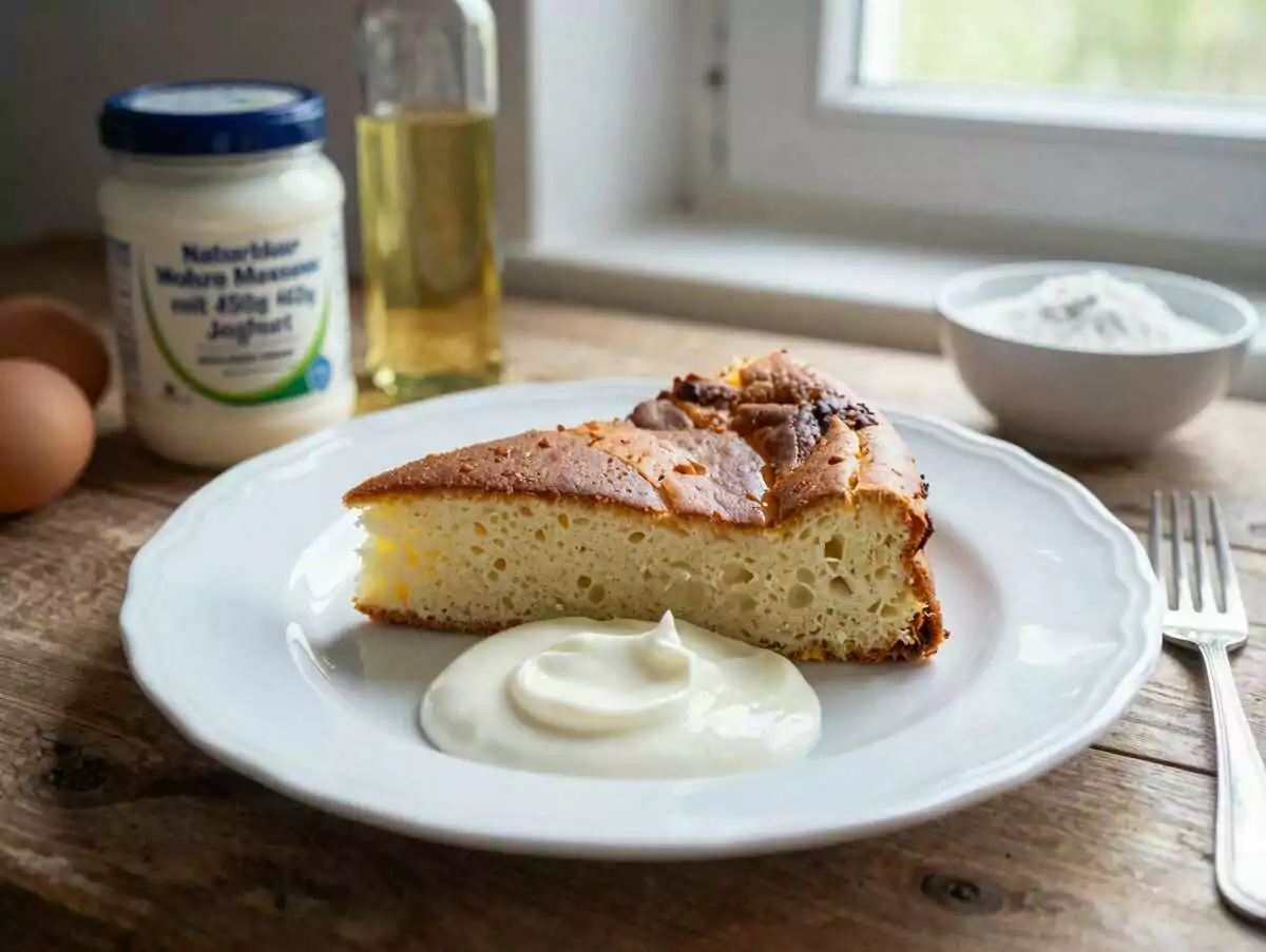 Wolkenkuchen ohne Mehl mit 450g Joghurt, superlecker! – während der Zubereitung
