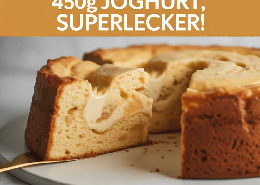 Wolkenkuchen ohne Mehl mit 450g Joghurt, superlecker!