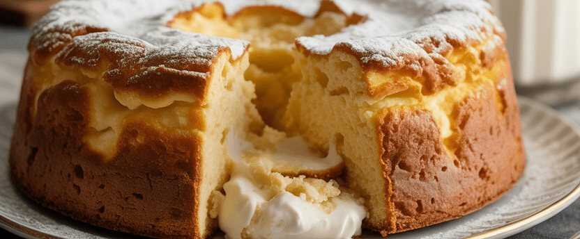 Wolkenkuchen ohne Mehl mit 800g Quark – so sieht es fertig aus