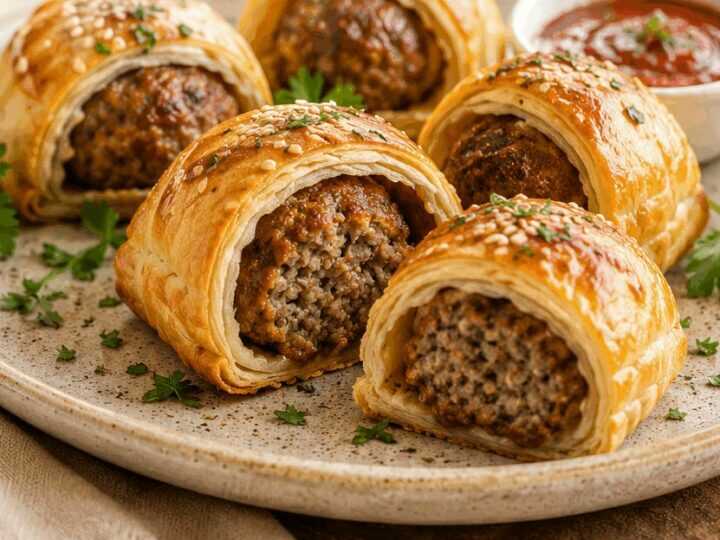 Würzige Hackbällchen in Blätterteig – Die perfekte Köstlichkeit für gemütliche Abende!