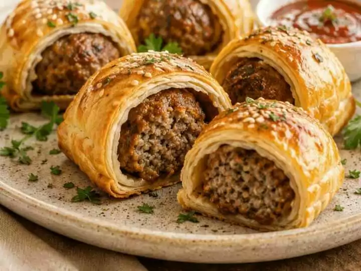 Würzige Hackbällchen in Blätterteig – Die perfekte Köstlichkeit für gemütliche Abende!