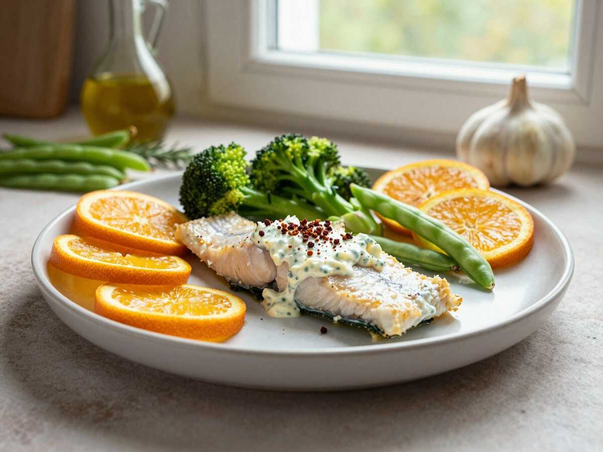 Würziger Kabeljau mit Fenchel und Orange in 30 Minuten – Schnell und Köstlich! – während der Zubereitung