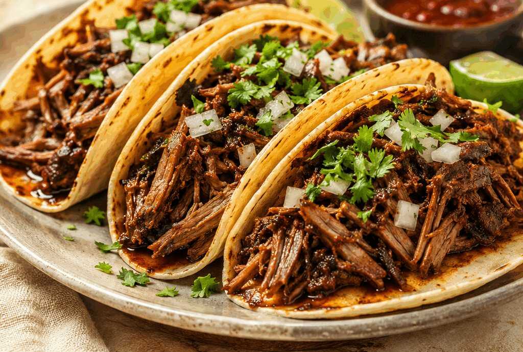 Zartestes Barbacoa-Rindfleisch aus dem Crockpot: Ein Genuss für unwiderstehliche Tacos!