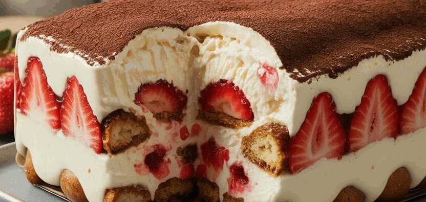 Zauber Dessert, Erdbeer Tiramisu in 5 bis 10 Minuten