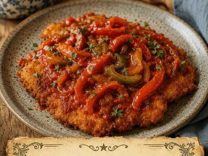 Zigeunerschnitzel-Art mit Paprika – Schnitzel im Airfryer: in 3 Schritten fertig