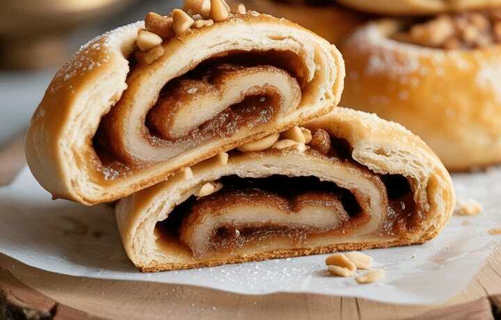 Zimt Nuss Schnecken mit 400 g Mehl in 20 Minuten zubereitet