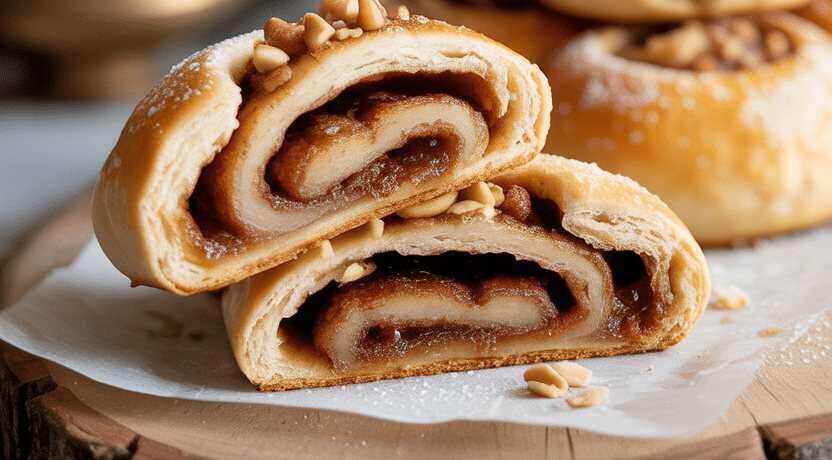 Zimt Nuss Schnecken mit 400 g Mehl in 20 Minuten zubereitet