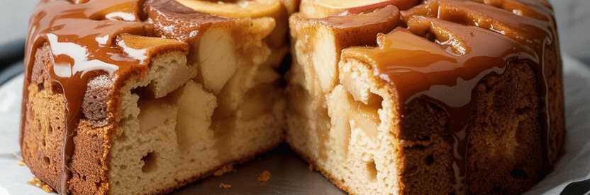 Zimtkuchen mit 400 g Äpfel in 15 Minuten zubereitet! – so sieht es fertig aus