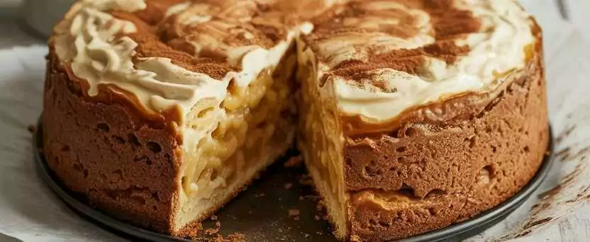 Zimtschnecken Käsekuchen mit 450 g Quark & in 30 Minuten zubereitet – so sieht es fertig aus