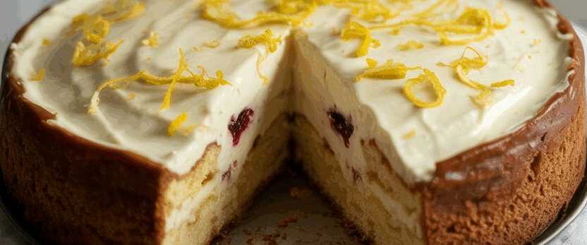 Zitronen Joghurt Torte mit 700 g Magerquark ohne Schnickschnack!