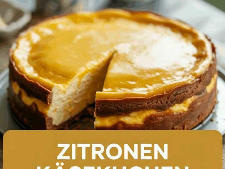 Zitronen Käsekuchen mit 500g Frischkäse ohne Backen