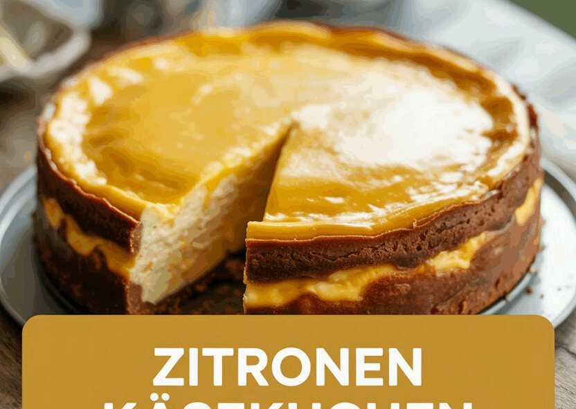 Zitronen Käsekuchen mit 500g Frischkäse ohne Backen