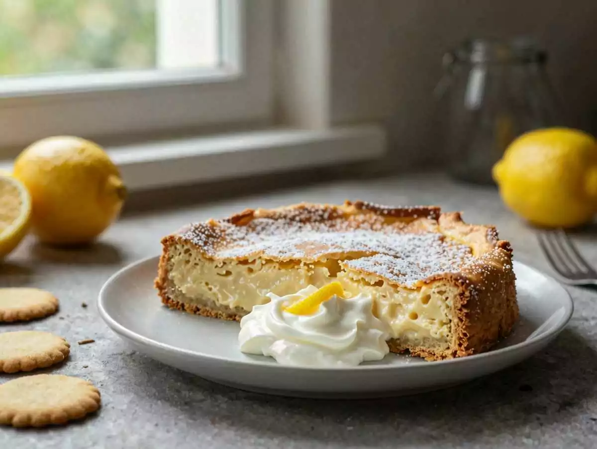 Zitronen Torte mit 650 g Joghurt ohne Backen – während der Zubereitung