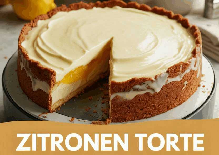 Zitronen Torte mit 650 g Joghurt ohne Backen
