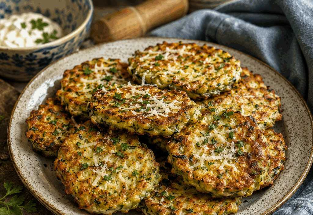 Zucchini-Puffer ohne Frittieren aus dem Airfryer – das schnelle Abendessen für stressige Tage