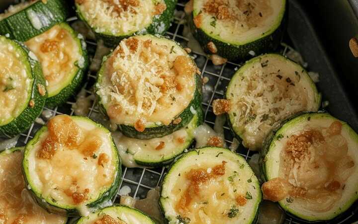 Zucchini-Scheiben mit Kräutern aus dem Airfryer