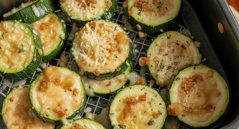 Zucchini-Scheiben mit Kräutern aus dem Airfryer