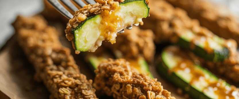 Zucchinistäbchen mit Haferflocken die immer gelingen – so sieht es fertig aus