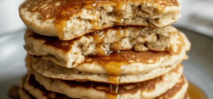 Zuckerfreie Pfannkuchen mit 100g Haferflocken in 5 Minuten