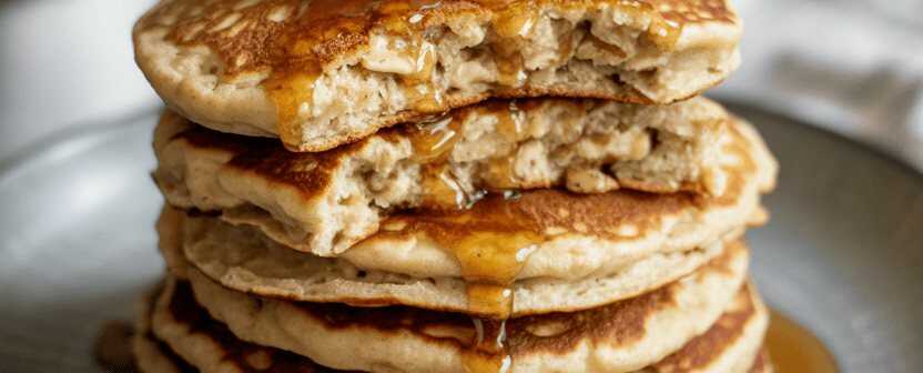 Zuckerfreie Pfannkuchen mit 100g Haferflocken in 5 Minuten