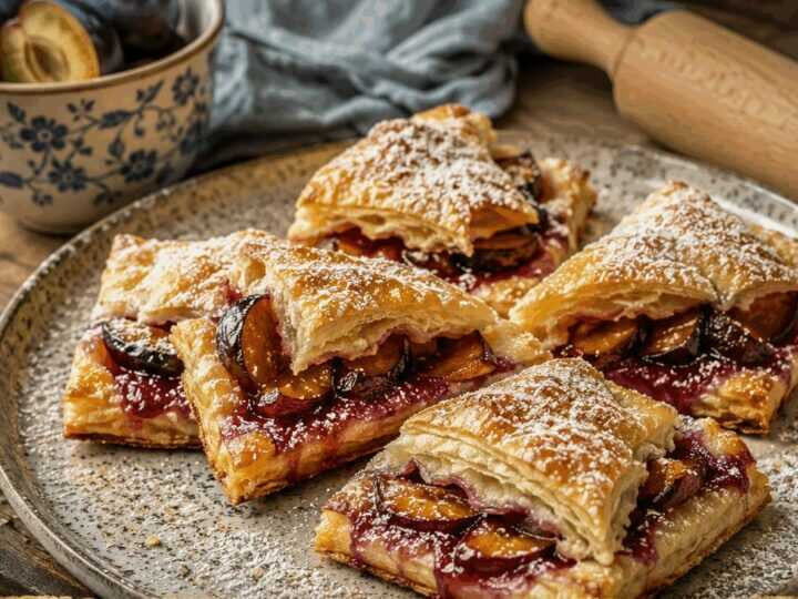 Zwetschgenkuchen-Ecken aus dem Airfryer, perfekt für den schnellen Feierabend