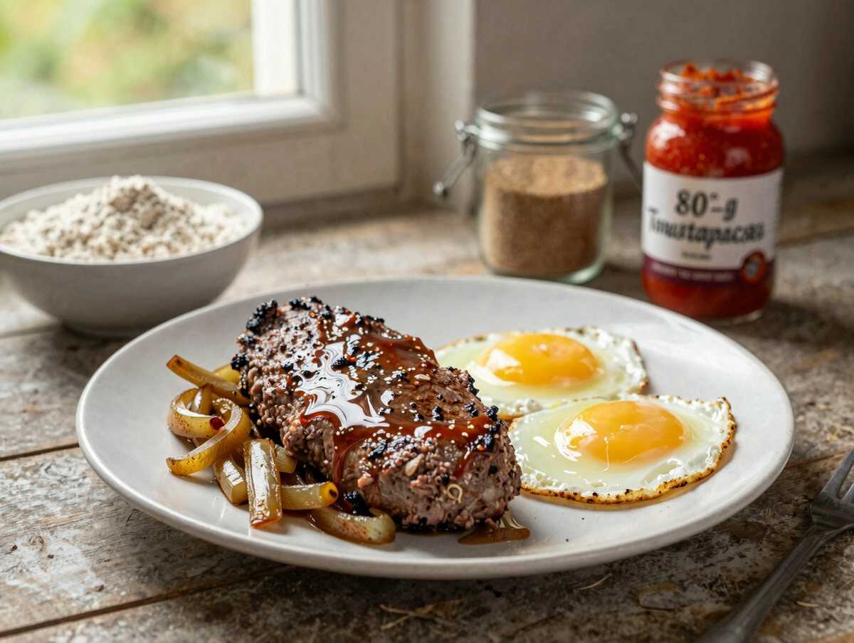 Zwiebel Hackbraten das bereite ich 3x im Monat – während der Zubereitung