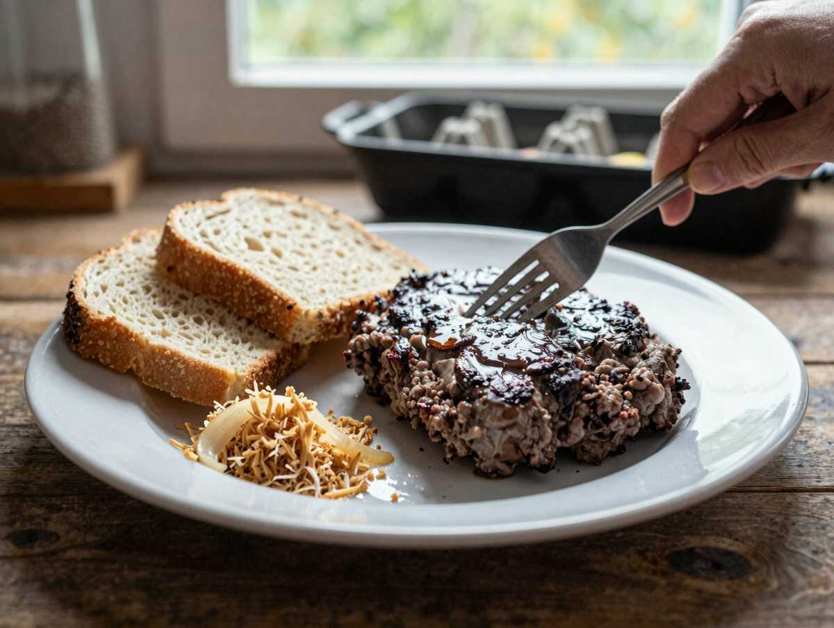 Zwiebel Hackbraten das bereite ich 3x im Monat – während der Zubereitung