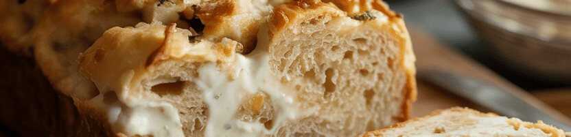 Zwiebelbrot ohne Hefe mit 250 g Magerquark in 15 Minuten – so sieht es fertig aus