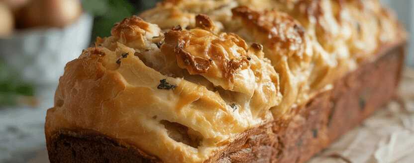 Zwiebelbrot ohne Hefe mit 250 g Magerquark in 15 Minuten